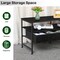 Black TV Stand with Power Outlets & USB Ports, for 50 Inch TVs, Storage Drawers
